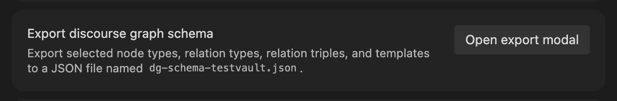 Export discourse graph schema setting