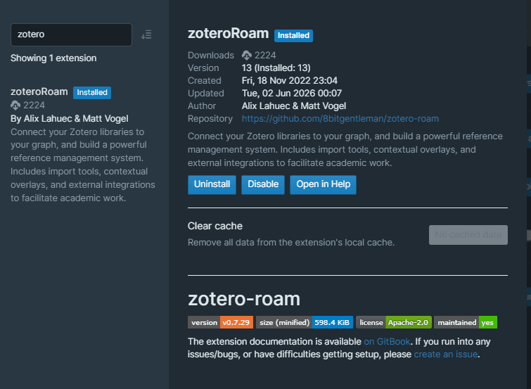 ZoteroRoam in Roam Depot
